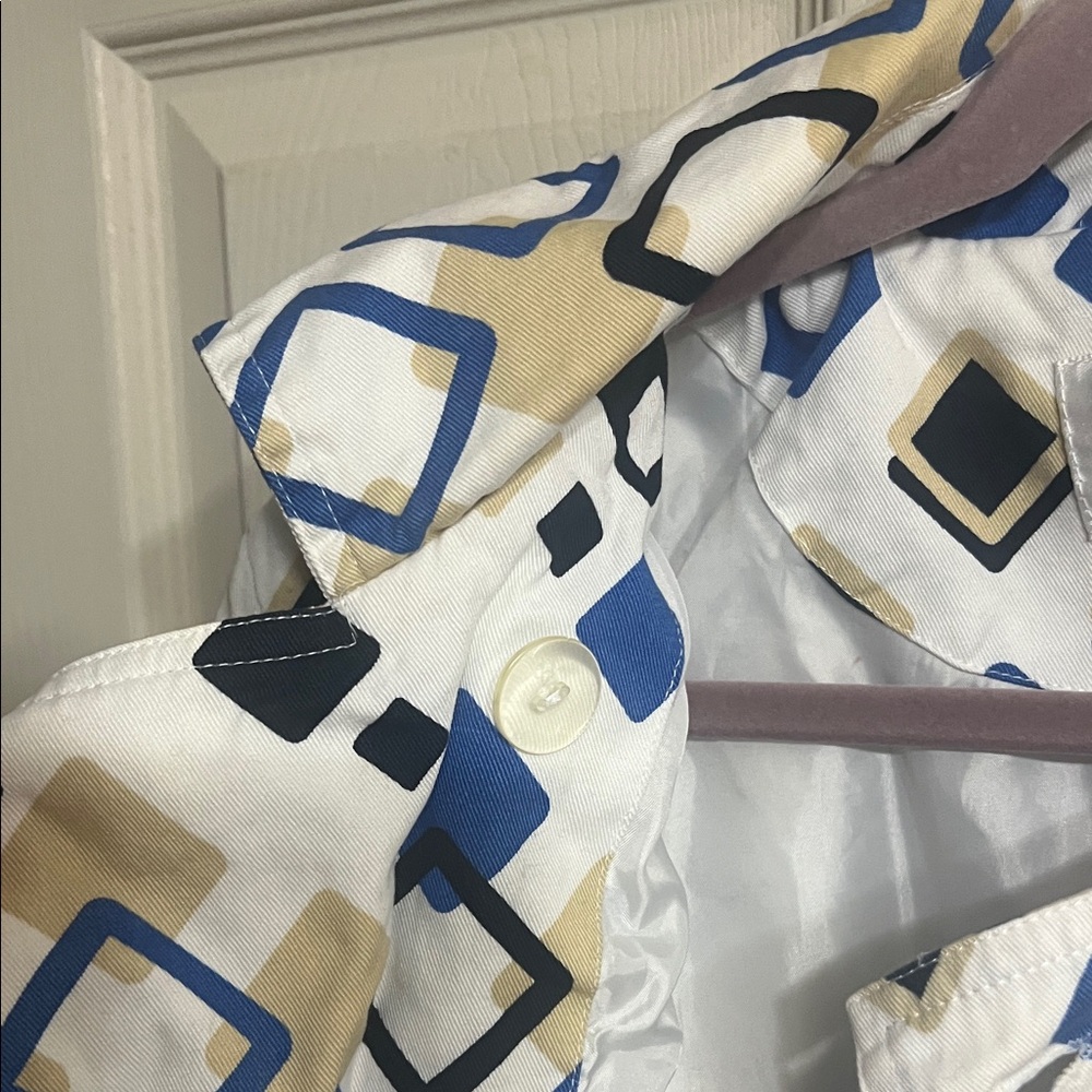 Chadwicks Blue and Black Geometric Jacket - Picture 7 of 8